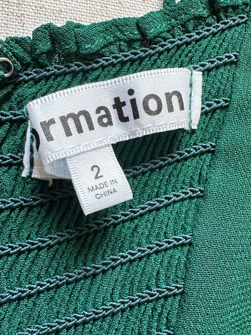 Reformation Juliette Midi Dress Emerald Green 2 - Picture 5 of 9